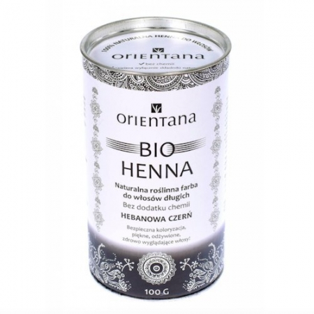 ORIENTANA Bio henna HEBANOWA CZERŃ do włosów długich 100g